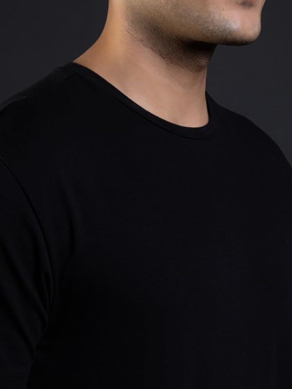 Image of Ghumakkad Cotton Blend Half Sleeve Round Neck Sports T Shirt for Men
