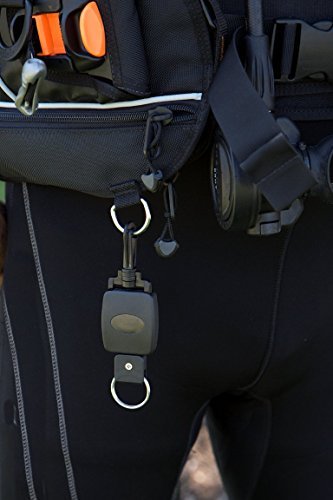 DiveCatalog Small Multi-Purpose Retractor with Clip and Key Ring - Steel 24 inches - Scuba Essential