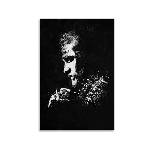 NVBKJH Sons of Anarchy Performer Black & White Fan Art Art - Impresión artística de pared con imagen moderna para habitación familiar, 08 x 12 pulgadas (20 x 30 cm)