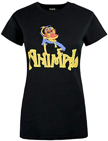 WORN The Muppets Animal Drummer Women's T-Shirt Black