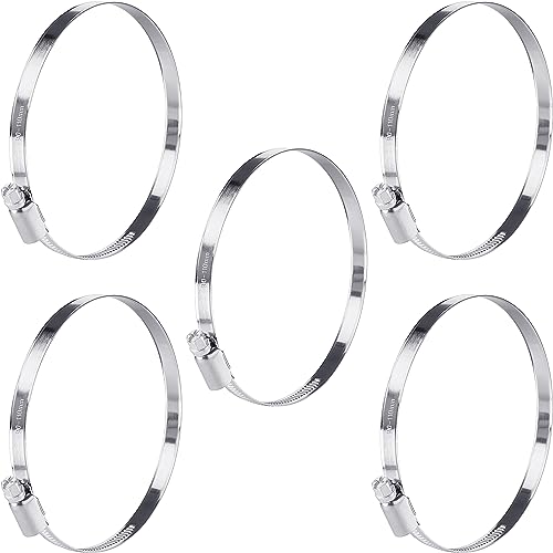 Poppstar Fascette stringitubo in acciaio inox 90-110mm con larghezza di banda 9mm, W2 (5 pezzi)