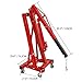 YINTATECH Folding Engine Crane, 2 Ton 4000lb Engine Hoist, Heavy Duty Folding Shop Crane, Cherry Picker Engine Hoist with Telescopic Boom