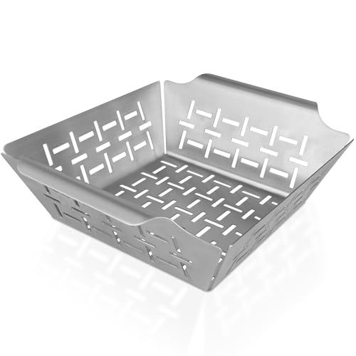 Grill Basket for Veggies, 7" Grilling Basket Replacement for Weber