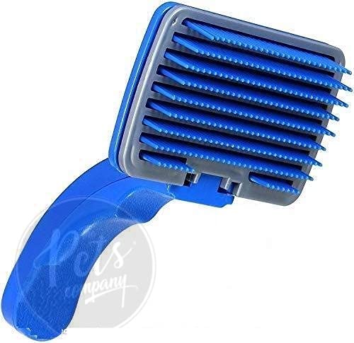 The Pets Company Automatic Self Cleaning Plastic Slicker Dog Grooming Brush with Press Key (Large, Blue) (B09HHQXD8T) Amazon Price History, Amazon Price Tracker