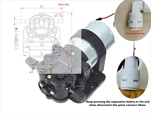 Huiyu Hy-D23130 Self Priming Diaphragm Pump Dc 12V 1.2 Lpm 30 Psi Suction 1.3 Meter For Water Dispenser Cooler Electric Appliance #TOP5