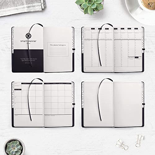 Smart Planner Pro – Small 8.6 X 5.7 Inches (A5) – Undated Agenda Daily Planner – Tested & Proven To Achieve Goals & Increase Productivity, Time Management & Happiness With Weekly, Monthly, Gratitude Sections, Back Pocket (Black) #TOP6