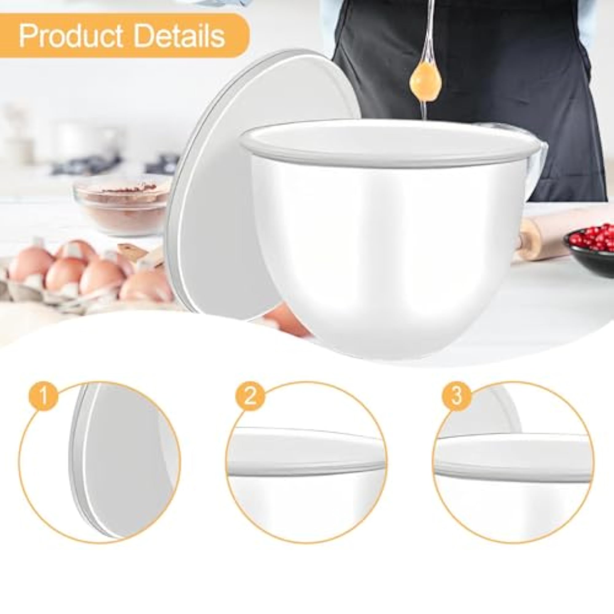Silicone Liner for Mixer, White Kitchen Tool