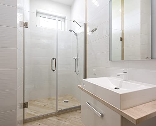 Ckb 8" Back To Back Pull Shower Door Handle Compatible With 1/4" To 1/2" Thickness Glass Door For Frameless Shower Doors, Polished Steel With 304 Stainless Steel #TOP5