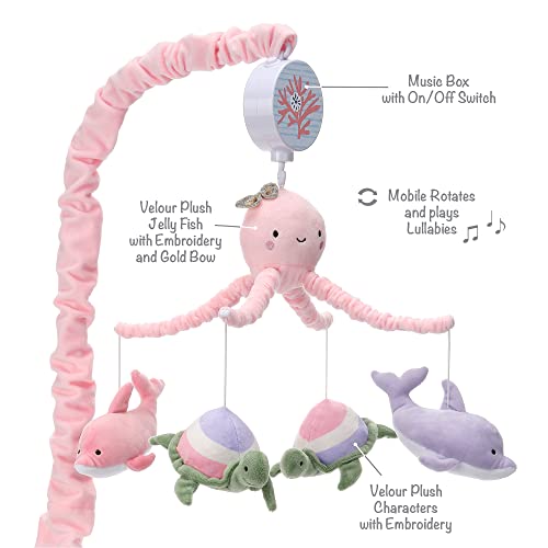Lambs & Ivy 734018 Sea Dreams Dolphin/Turtle Musical Baby Crib Mobile Soother Toy thumb #2