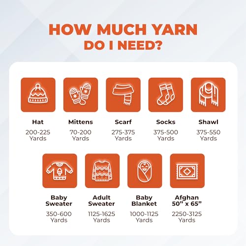 Image of Mary Maxim Maximum Value Acrylic Yarn for Crocheting and Knitting, Soft Worsted Weight Orange Yarn 4, Ideal for Blankets, Sweaters, Hats, and Scarves, 8 oz Skein (474 Yds), Pumpkin - 1 Skein