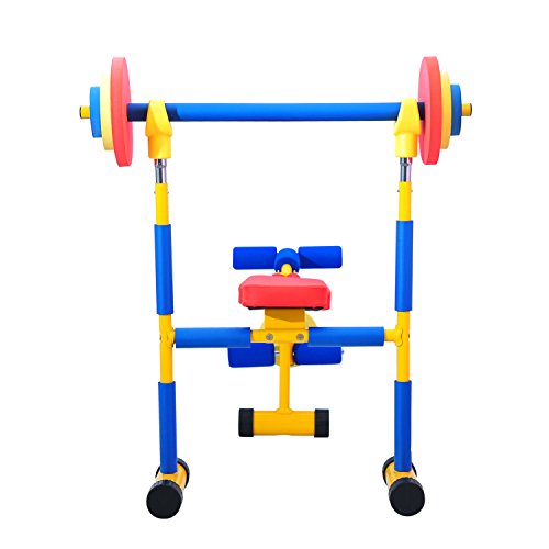 Peach Tree Fitness Exercise Equipment Indoor Outdoor for Child Kids Birstday Gift (Weight Bench Set)