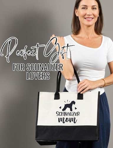 Bolso Tote Canvas InnoBeta Schnauzer con cierre y correa miniatura 4