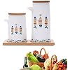 Olie en azijn fles Olie azijn fles pot dispenser keuken keramiek olijfsaus dispenser kruiden box stofbewijs en lekvrije…