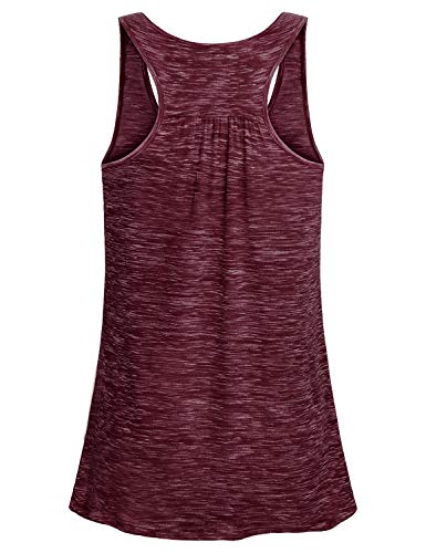 Image of Cestyle Womens Sleeveless Scoop Neck Flowy Loose Fit Workout Shirts Racerback Long Tank Tops