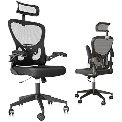 yoyomax Ergonomic Office Chair, High Back GamingChair for Big and Tall People, Adjustable Headrest/Armrests Reclining Comfy Home OfficeChair Lumbar Support Breathable Mesh ComputerChair-Black Cover