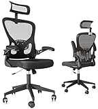 yoyomax Ergonomic Office Chair, High Back GamingChair for Big and Tall People, Adjustable Headrest/Armrests Reclining Comfy Home OfficeChair Lumbar Support Breathable Mesh ComputerChair, Black