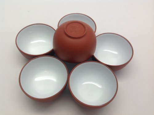 Chinese Tea Tasting Cup 6pcs Red Purple Half Oz Yixing Clay Tea Cups Chinese Tea Tasting Cup 6pcs Red Purple Half Oz Yixing Clay Tea Cups