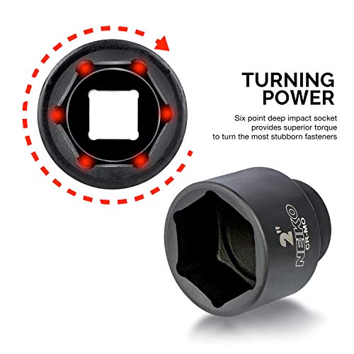 Neiko 02379A 3/4" Drive Jumbo Impact Socket Set | 21 Piece | Shallow | Sae | Sizes 3/4” To 2” | Cr-V Steel #TOP1