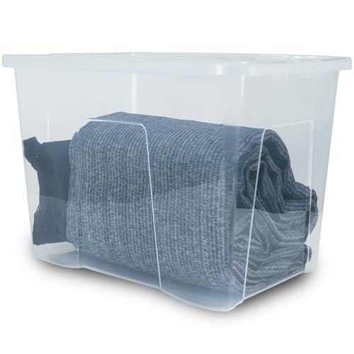 Pack de 3 cajas con tapa de clic, 80 L, 60 x 40 x 42 cm