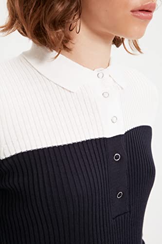 Trendyol Blue Knotted Knitwear-Felpa Maglione, Blu...