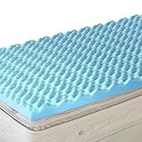 DMI Convoluted Foam Bed Pad Mattress Topper, Hospital Size, Blue, 33 x 72 x 4 Inch
