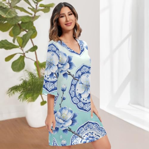 Robe en mousseline fleurs de prunier idéale pour vos soirées