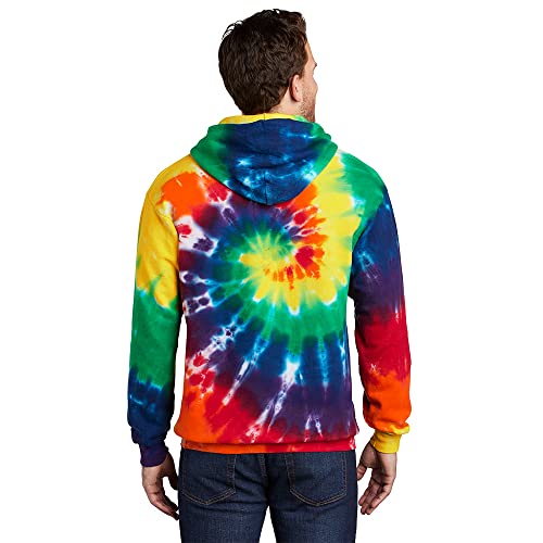 Port & Company Tie-Dye Pullover Hooded Sweatshirt XL Rainbow2