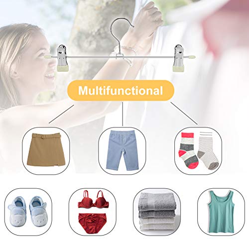 image for IEOKE Pant Hangers, Skirt Hangers with Clips Metal Trouser Clip Hanger