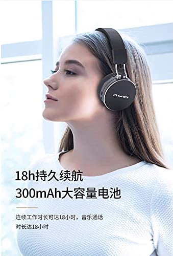 AWEI A790BL Bluetooth 5.0 Earphone Wireless Headphone With Microphone Deep Bass Gaming Headset IPX5 Waterproof For Smartphone with 3.5mm aux Jack - Black: Buy Online at Best Price in Egypt - Souq