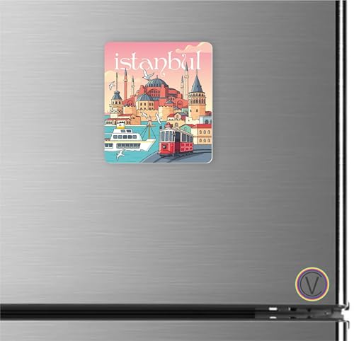 Image of Istanbul Acrylic Fridge Magnet - UV Texture Printed, Stylish Multicolor Magnet for Fridge, Wardrobe & Metal Surfaces, Pack of 1 (Istanbul)