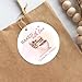 Emma Pink Studio Personalized Baked with Love Tags, Baking Custom Tags, Handmade Bakery Small Business Packing Tags (1.5