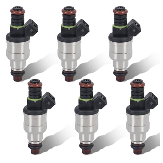 EVERESTWAY Flow Matched Fuel injectors Set of 6 Compatible for 1985-1993 Ford 2.3 2.9 3.0 3.8 4.9 5.0 EV1 Replaces F47E-A2E