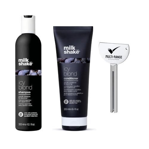 Icy Blond Shampoo and Conditioner Set with Multi-Range Tube Squeezer
