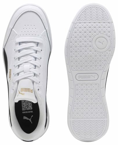PUMA Vikky Star Damen-Sneaker, Weiß/Schwarz/Gold, 4 UK – Ansicht 4