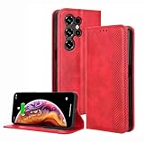 PEIYE Hülle für Oukitel C2, Wallet Klappbar Lederhülle Flip Cover Hülle, Schutzhülle Handyhülle mit Kartenfach & Geldfach, TPU-Innenteil, Magnetverschluss, Standfunktion -rot