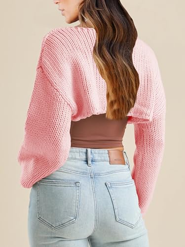 Image of Womens Bolero Crochet Crop Shrug Shoulder Knit Cropped Sweater | Y2K Crochet Crop Top, Half Sweater, Cozy Chest Over the Shoulder Top Cardigan, Cut Off Super Crop, Ballet Lace Sweater