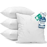 Utopia Bedding Outdoor Pillow Inserts 16 x 16 Inches (Pack of 4, White), Water Resistant Garden Throw Pillows for Patio and Porch Furniture