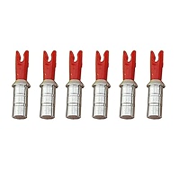SHARROW Tir à l'arc Queue de Flèche Insérer Encoche de la Flèche pour Les flèches pour ID 6.2mm Arbre de Flèche, Flèche Encoche en Plastique pour La Chasse de Tir (Blanc, 1