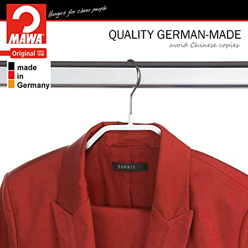 Mawa Reston Lloyd Silhouette Non-Slip Space Saving Hanger With Skirt Hooks, Style 41/Frs, Set Of 100, White, Pack Of 100 #TOP4