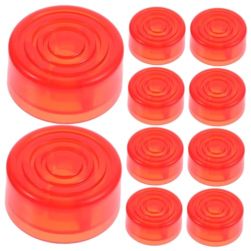BESTonZON Guitar Effects Pedal Caps 10pcs Red Plastic Guitar Footswitch Footswitch Cap