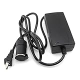 iSaddle 60W Vehicle Power Inverters 110V AC to 12V DC Car Cigarette Lighter Socket Adapter Converter Vehicle Amplifier Power Car Refrigerator (US Plug, Output: DC 12V 5A)