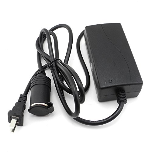 iSaddle 60W Vehicle Power Inverters 110V AC to 12V DC Car Cigarette Lighter Socket Adapter Converter Vehicle Amplifier Power Car Refrigerator (US Plug, Output: DC 12V 5A)