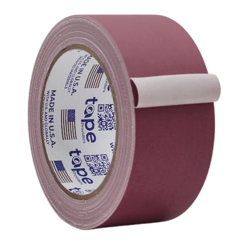 Image of WOD GTC12 Gaffer Tape, Burgundy Low Gloss Finish Film, 2 inch x 60 ft. (Pack of 24) Residue Free, Non Reflective Cloth Fabric, Secure Cords, Water Resistant, Photography, Filming Backdrop