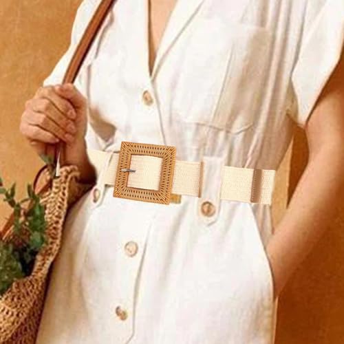 lugreat Ceinture élastique multifonction bohème pour femme, beige, Refer to description – vue 3