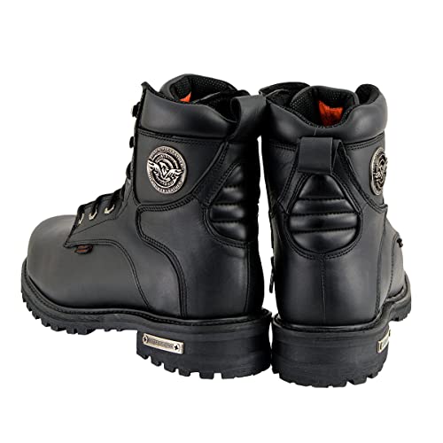 Image of Milwaukee Leather Men's Leather Lace-Up Riding Boots - Motorcycle Biker Footwear for Street & Daily Wear