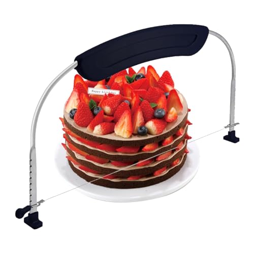 Cake Cutter Leveller,Cake Leveller, Cake Slicer, Cake Leveller Cutter, Adjustable Cake Cutter, Professional Cake Leveller for Kitchen Accessories Baking Tools (Black)