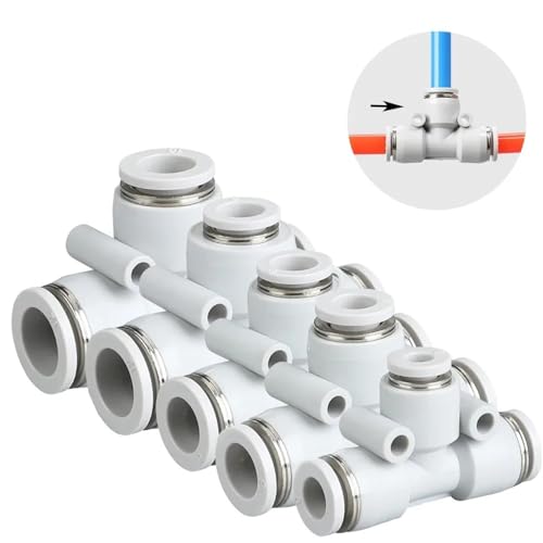 Conector en T reductor de tubo de 4mm a 12mm para sistemas de aire 6