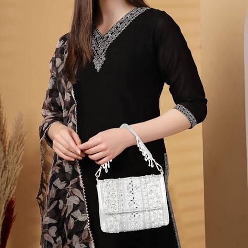 Image of Nevis Stylish Embroidery Unique Design Traditional Wedding Party Handheld Potli Bag For Women