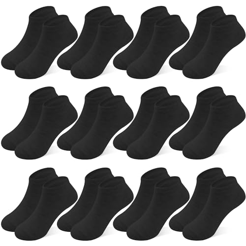 Image of 12 Pairs Boys Low Cut Ankle Socks, Kids School Socks 1-14 Years
