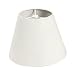 Lamp Shade IMISI Linen Fabric White Lamp Shade Small 5" Top Diameter x 9" Bottom Diameter x 7" Tall (White with Gold Threads)